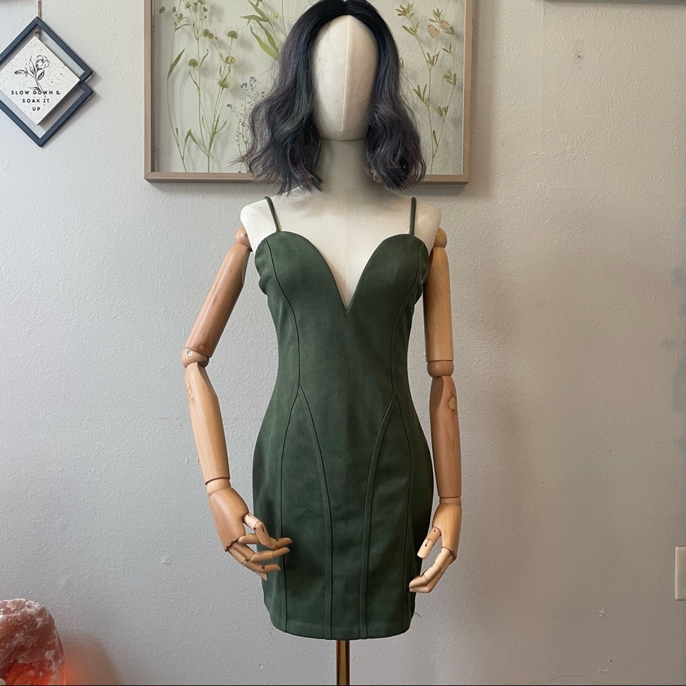 Sweetheart Velveteen Mini Dress